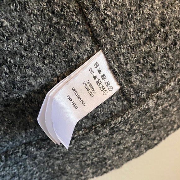 Tahari Wool Asymmetrical Zip Moto Jacket - Picture 7 of 8